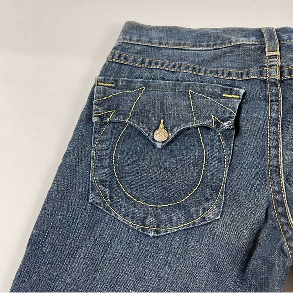 True Religion Men's Slim Fit Straight Jeans, Dark Wash Relaxed Slim Size: 34 - Picture 11 of 16